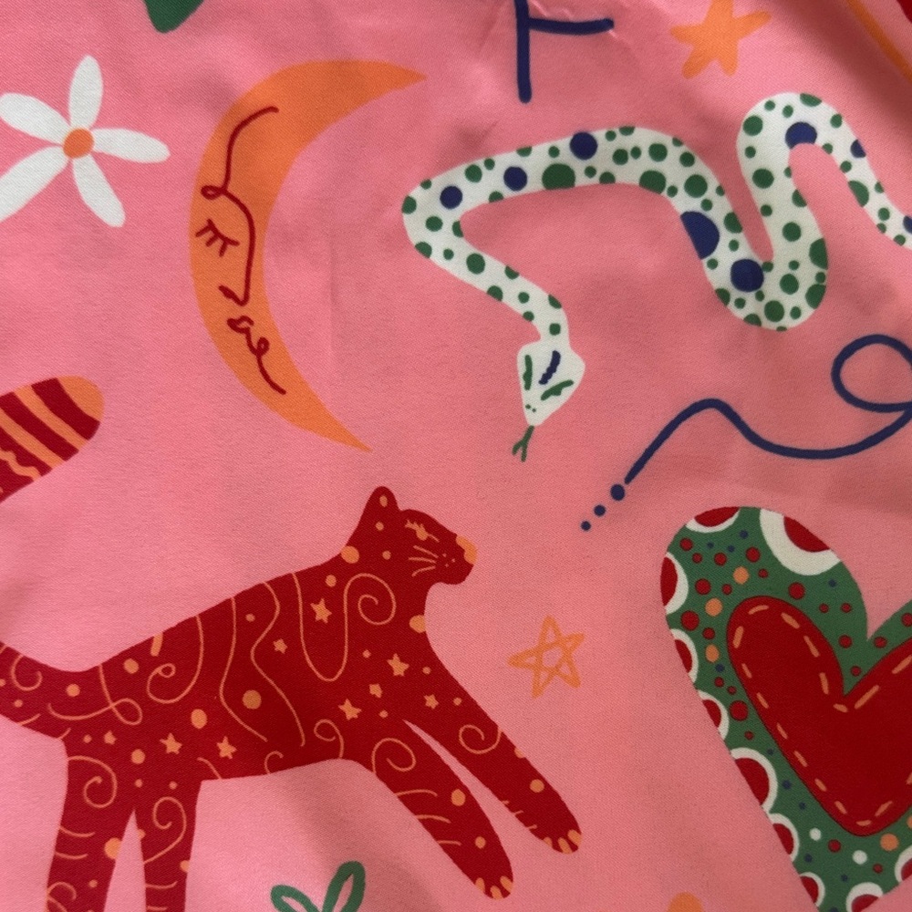 Pink Patterned Scarf - Picture 6 of 7